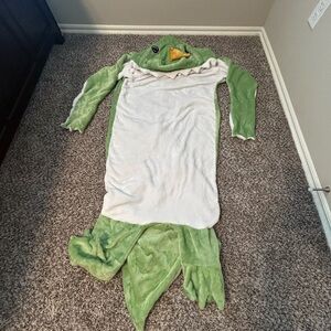 Green and White Dinosaur Kids Costume